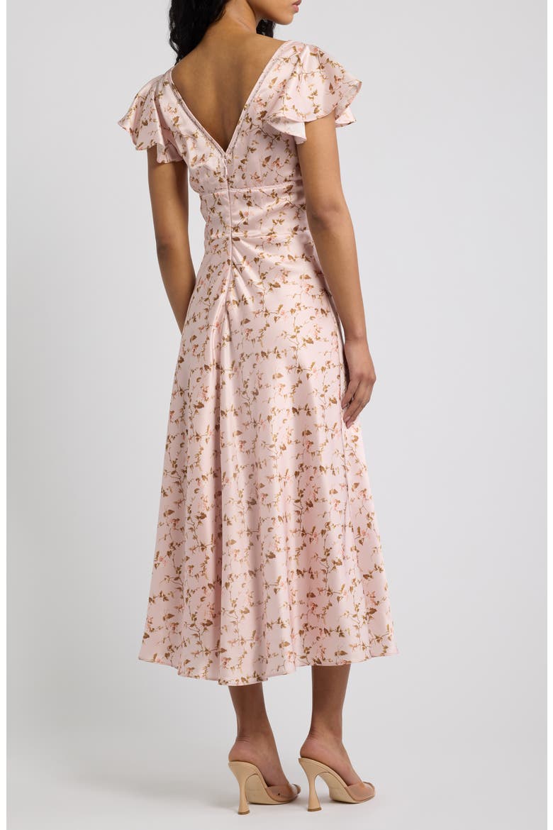 Raye Floral Fit & Flare Dress, Alternate, color, PINK VINTAGE