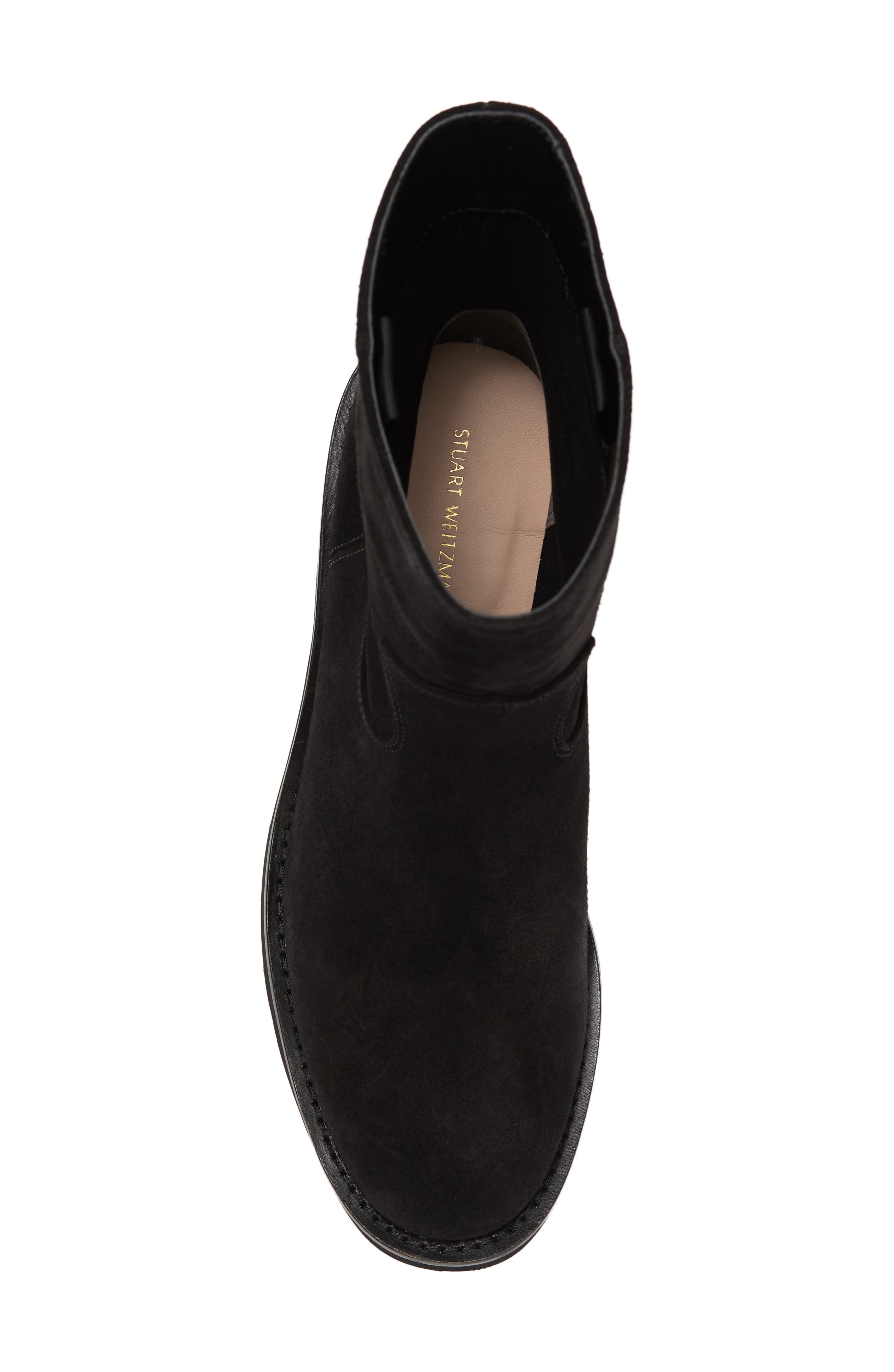 Stuart Weitzman Boulevard Moto Bootie, Alternate, color, Black