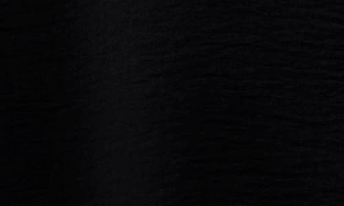 Shop Cece Belted Crinkle Midi Shirtdress In Rich Black
