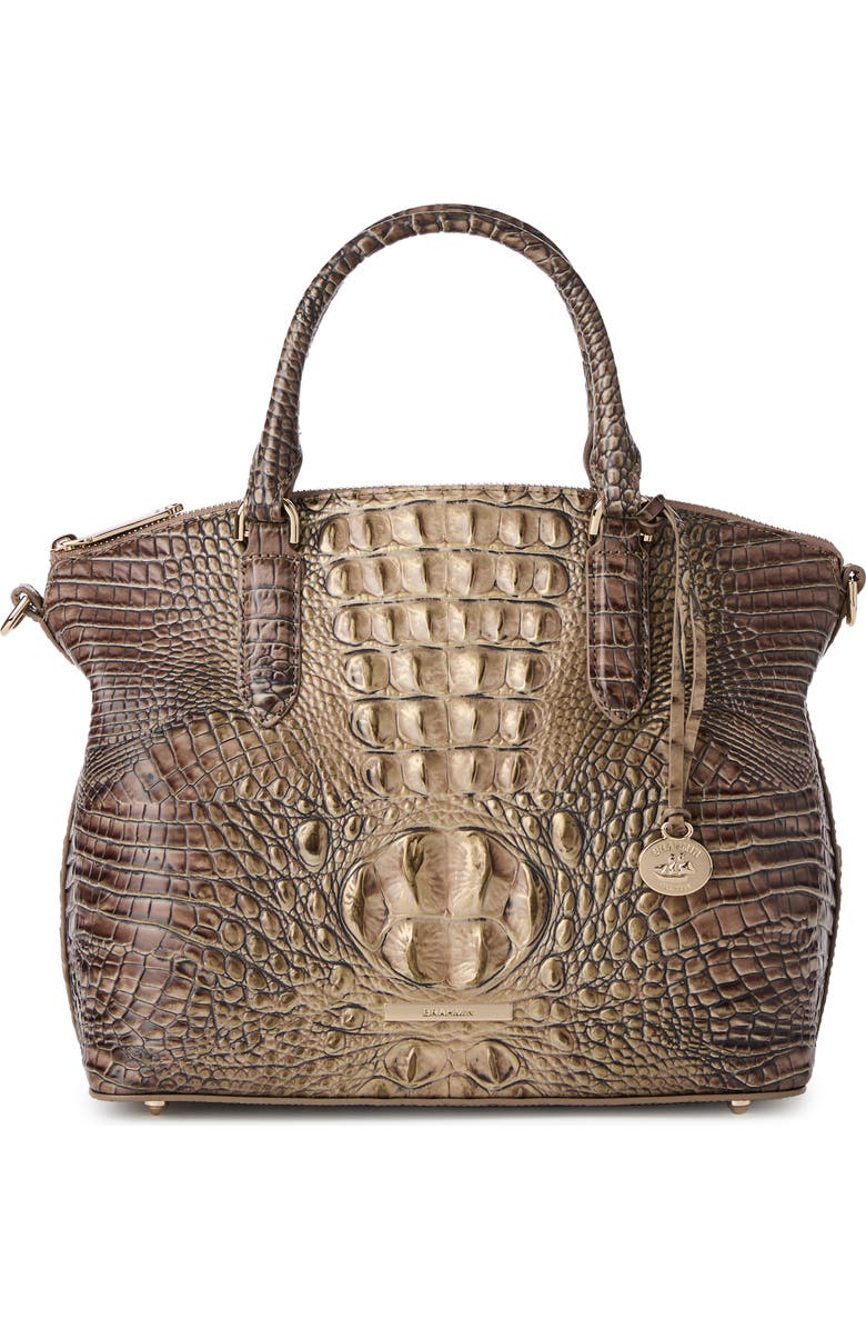 Brahmin Duxbury Croc Embossed Leather Satchel, Main, color,