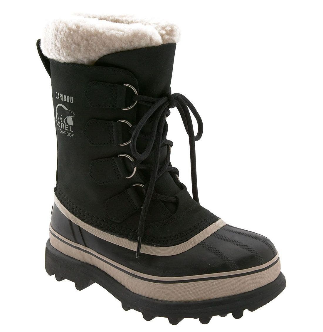 Caribou™ WP Waterproof Boot, Main, color, BLACK/ STONE
