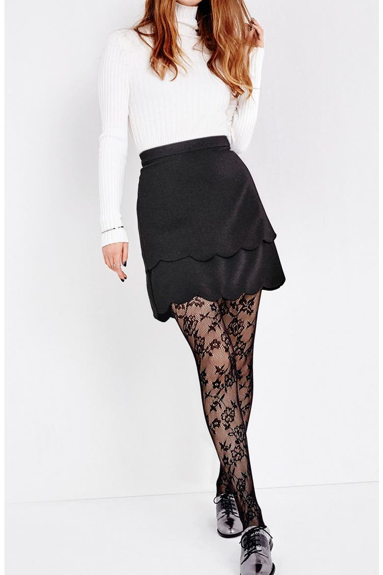 Lace Tights, Alternate, color, BLACK