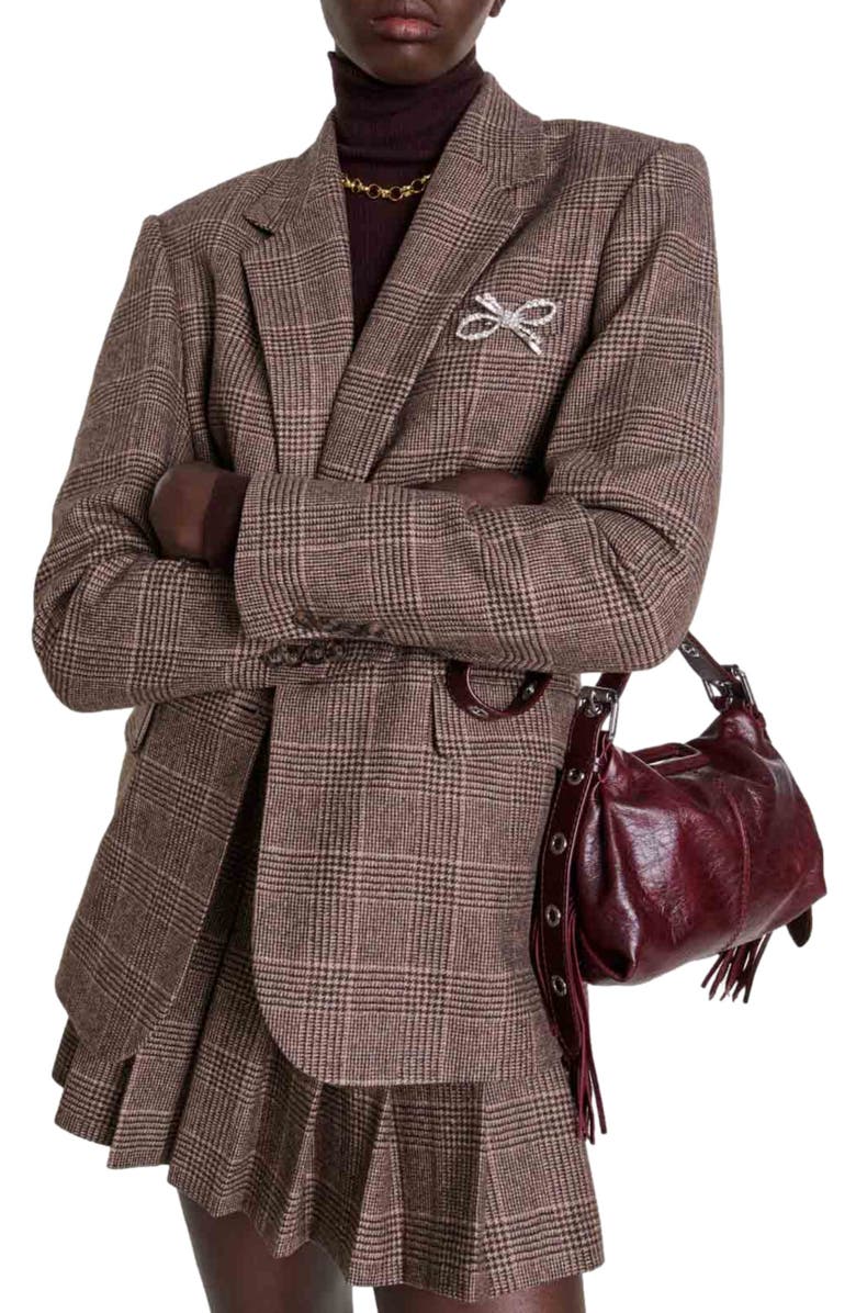 maje Suit jacket, Alternate, color, 