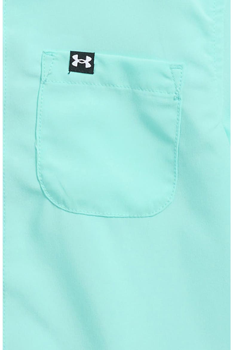 Kids' Drift Tide Short Sleeve Button-Up Shirt & Shorts Set, Alternate, color, NEO TURQUOISE
