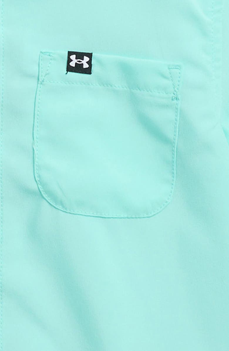 Under Armour Kids' Drift Tide Short Sleeve Button-Up Shirt & Shorts Set, Alternate, color, Neo Turquoise