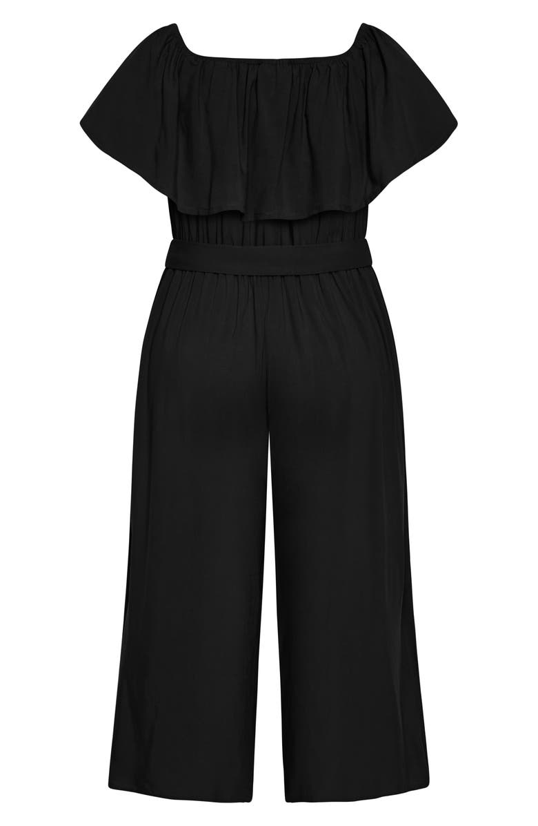 City Chic Sienna Off the Shoulder Jumpsuit, Alternate, color, 