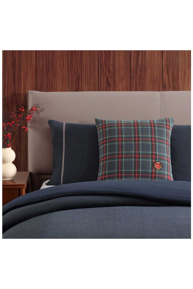Spruce Tartan Decorative Pillow, Alternate, color, GREY