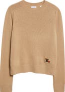 Burberry Janelle EKD Wool & Cashmere Crewneck Sweater