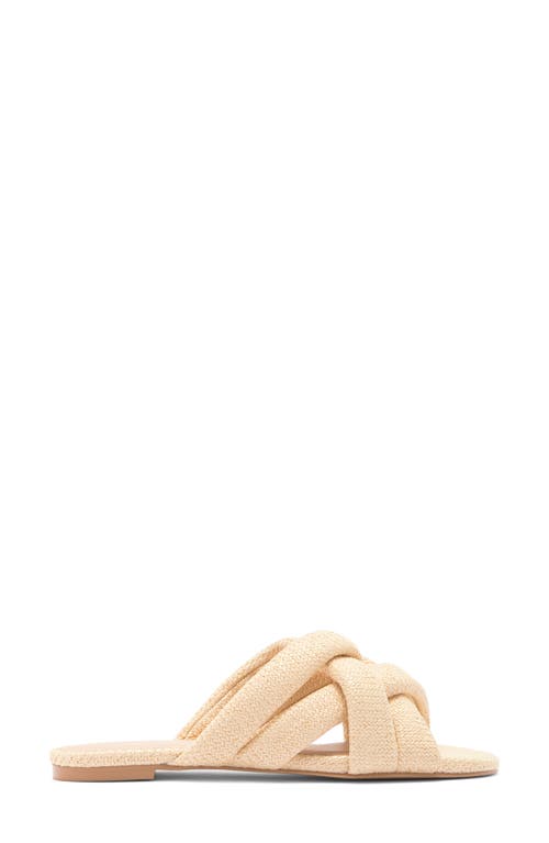 Stuart Weitzman Crossover Raffia Slide In Natural