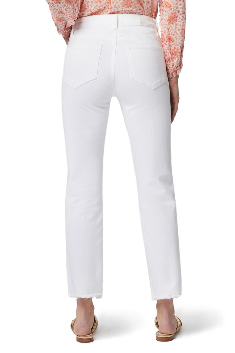 Cindy Frayed High Waist Ankle Straight Leg Jeans, Alternate, color, WHTNOISGHM