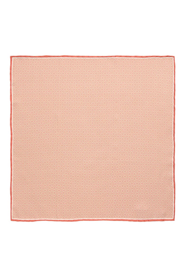 Geometric Silk Pocket Square, Alternate, color, MEDIUM RED