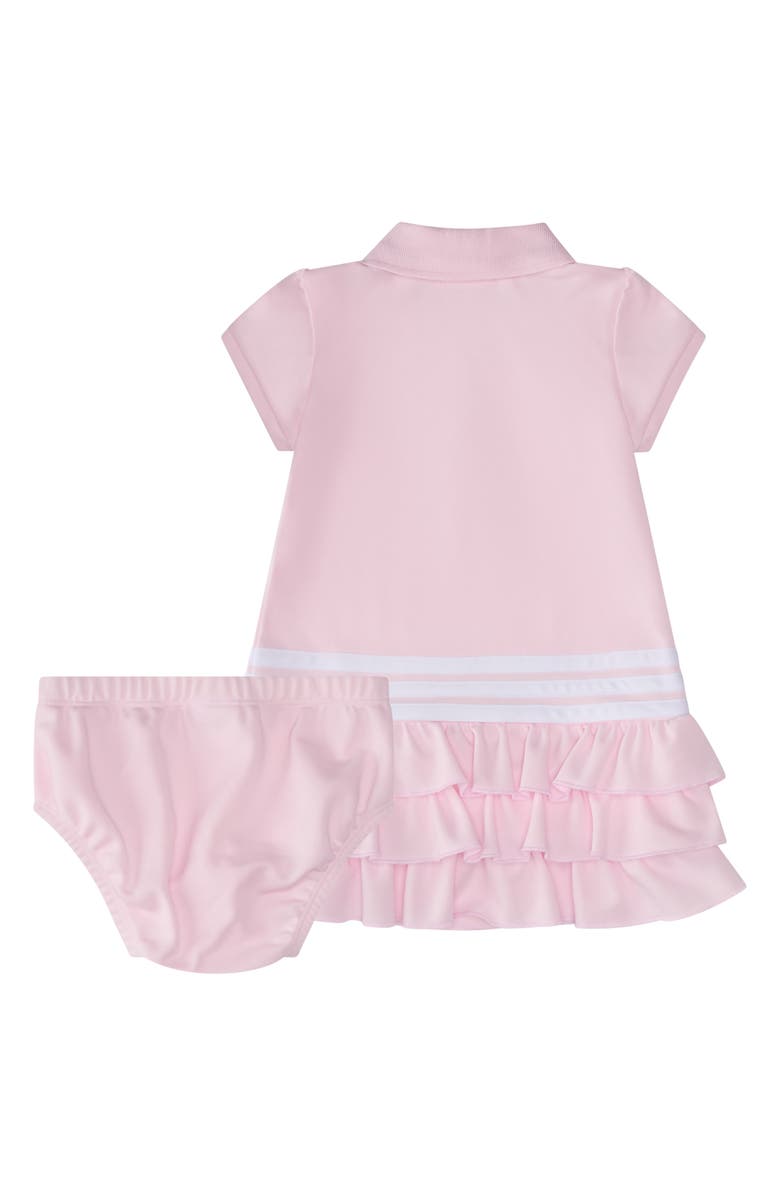 adidas Ruffle Polo Dress & Bloomers Set, Alternate, color, Clear Pink