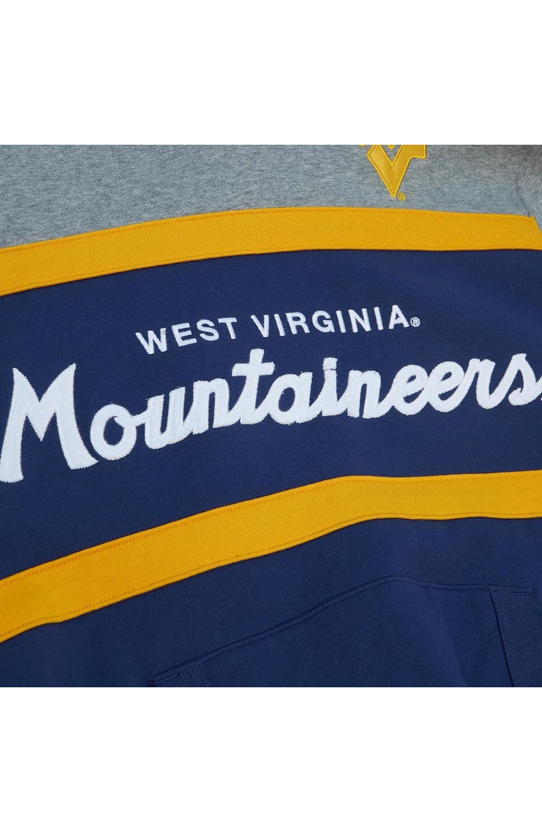 Mitchell & Ness Men's Mitchell & Ness Navy West Virginia Mountaineers Head Coach Pullover Hoodie, Alternate, color, Navy