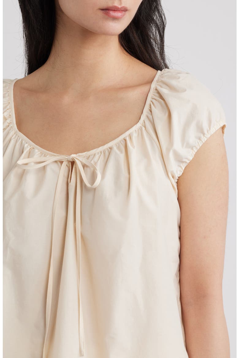Easy Tie Woven Shirt, Alternate, color, ALMOND