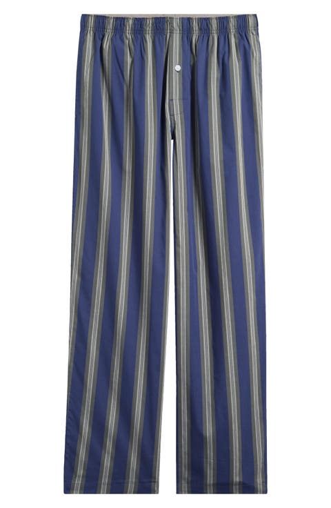 Print Stretch Cotton Pajama Pants
