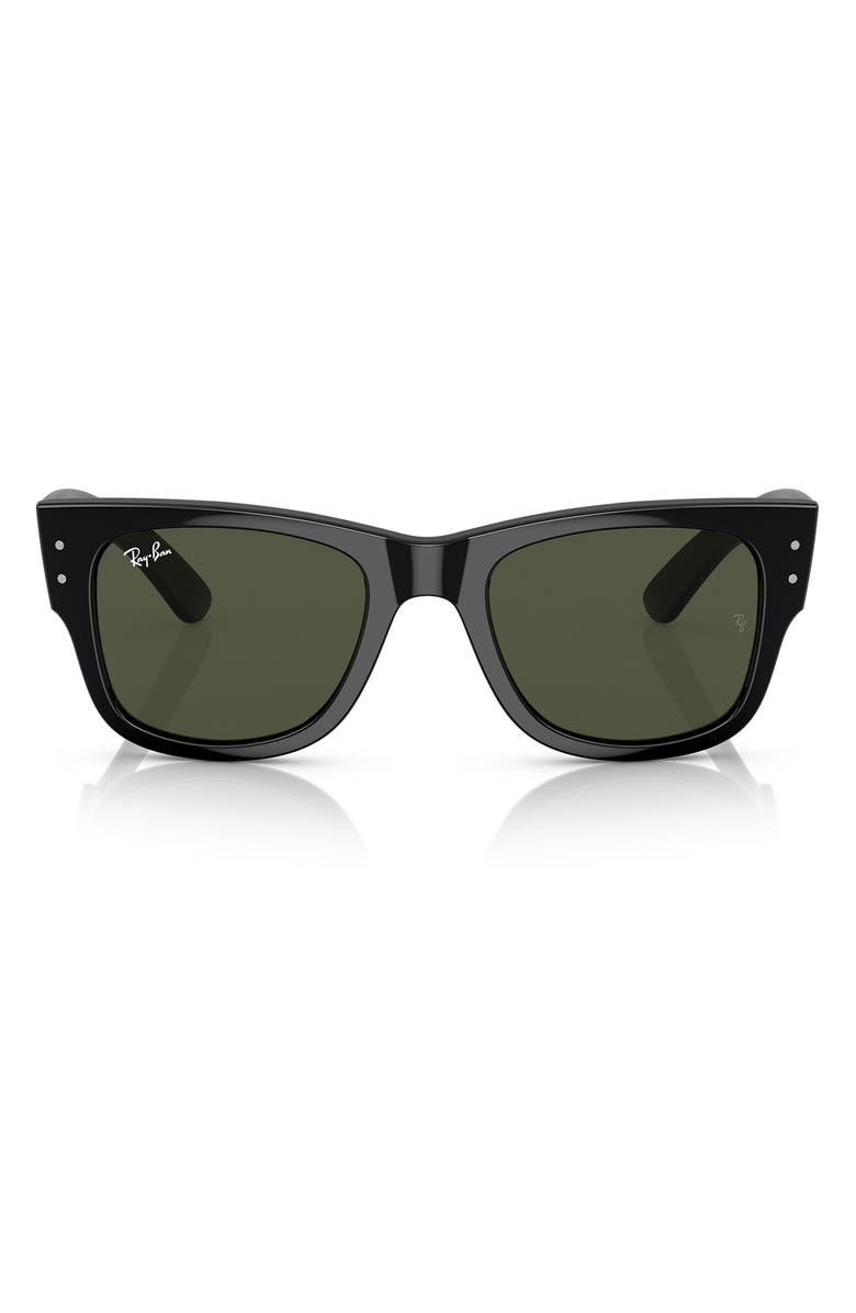 Ray-Ban Mega Wayfarer 51mm Square Sunglasses, Main, color, Black