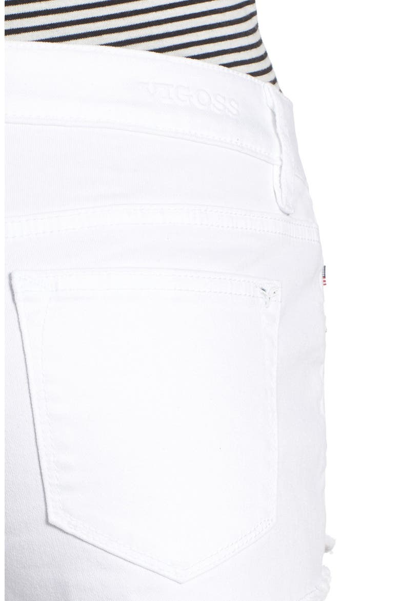 Cutoff Denim Shorts, Alternate, color, WHITE