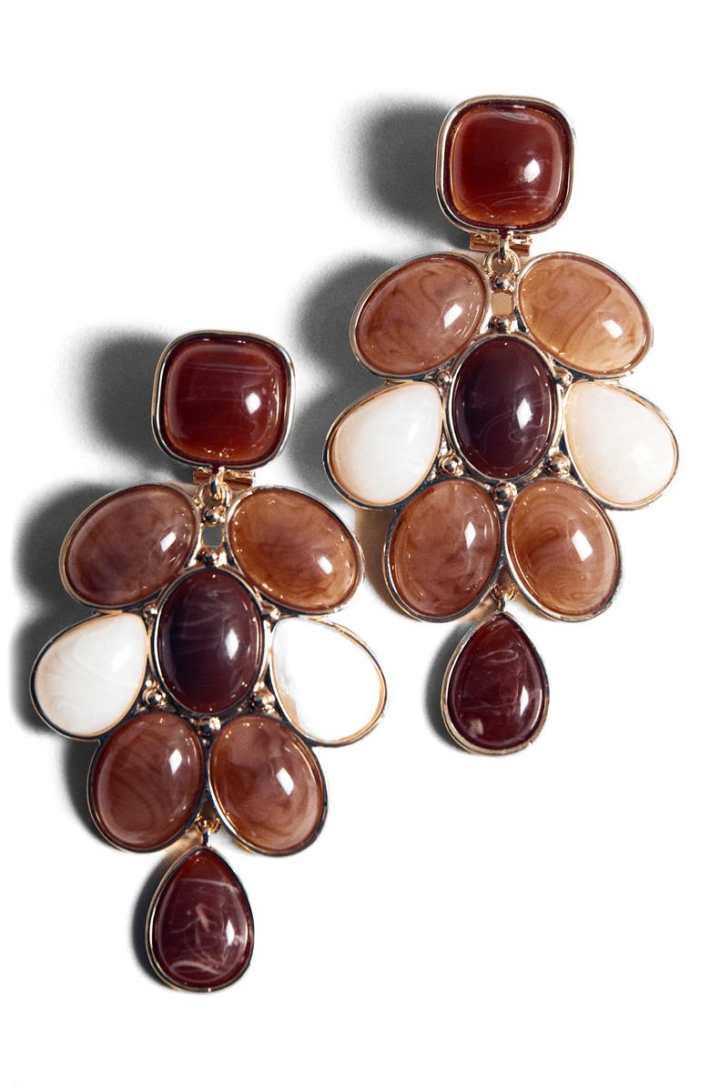 MANGO Mixed Resin Drop Earrings, Alternate, color,