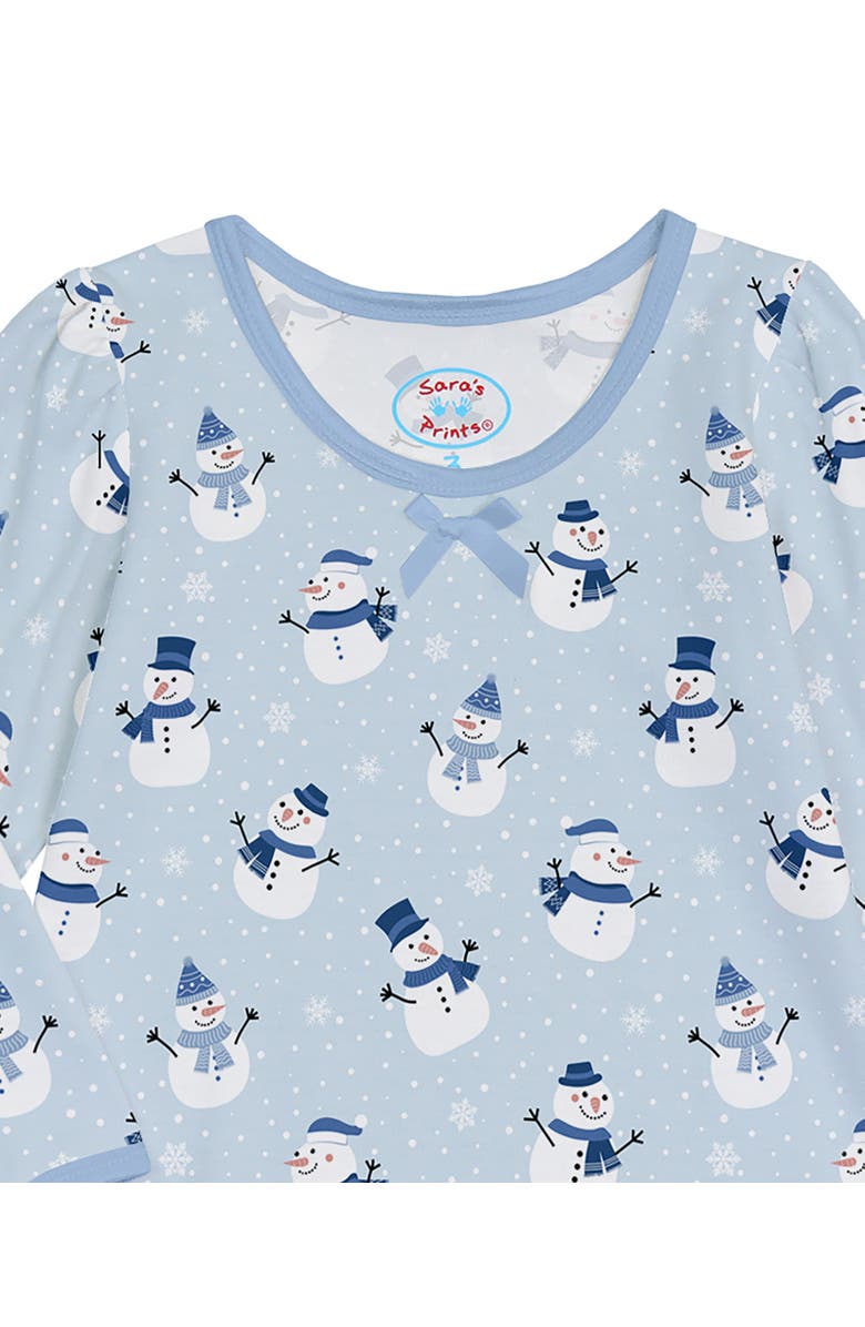 Sara’s Prints Long Sleeve Classic Nightgown, Alternate, color, Gentle Snowman