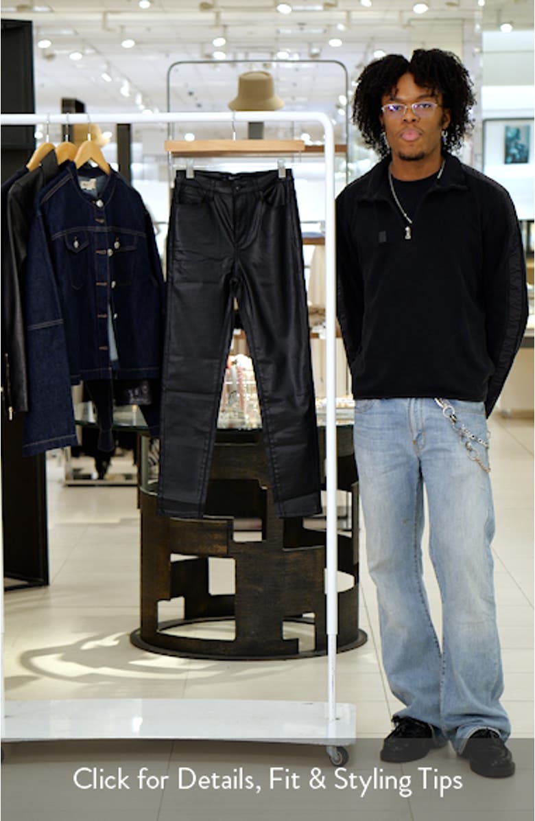 Khloe Coated High Waist Crop Skinny Jeans, sales video thumbnail