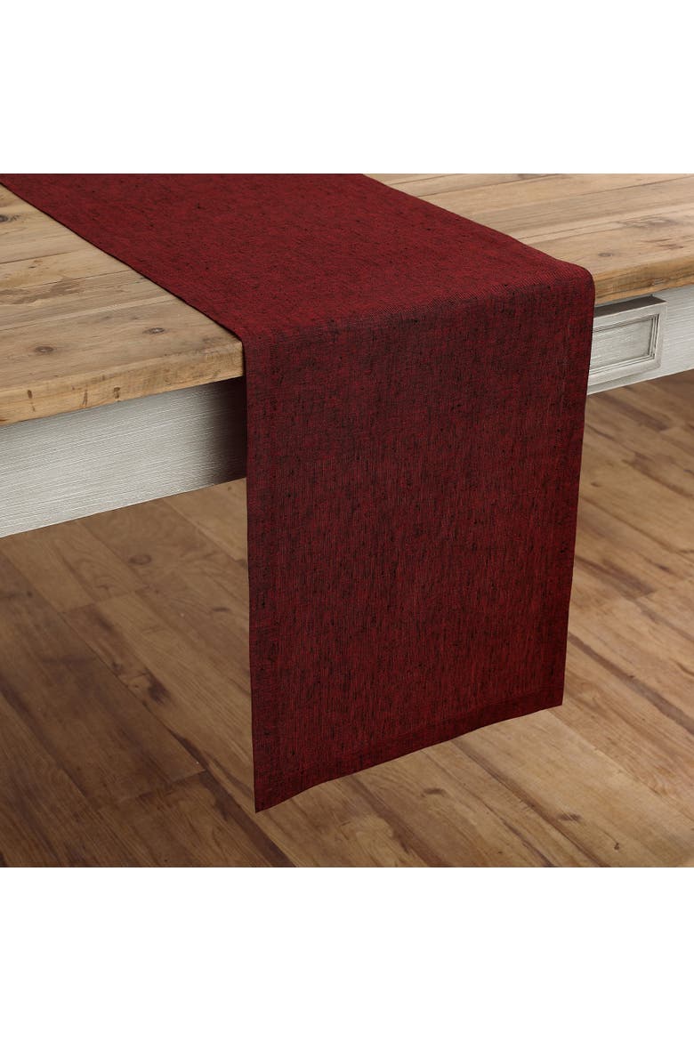 Linen Table Runner - Athena, Main, color, Red Garnet