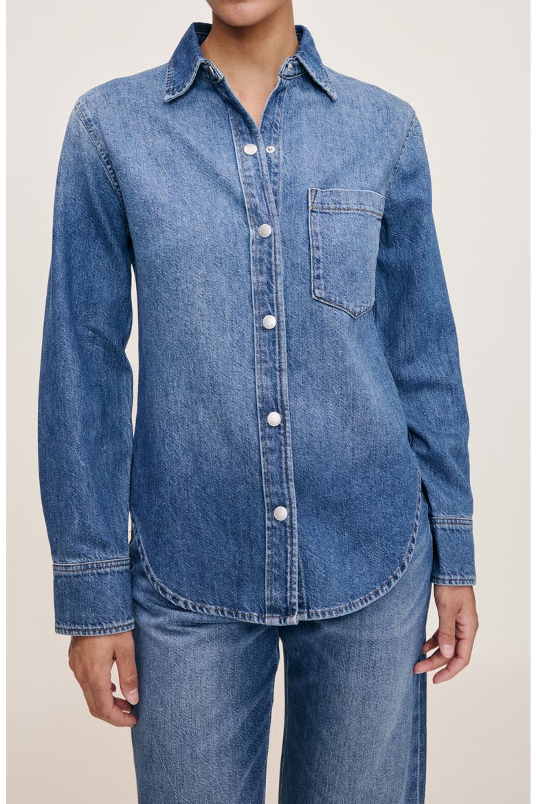 Ines Denim Shirt, Main, color, LAPIS
