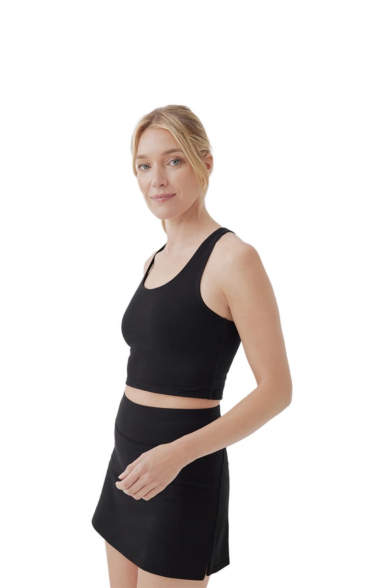 Pact On the Go-To Crop Tank Made with Organic Cotton, Alternate, color, Black