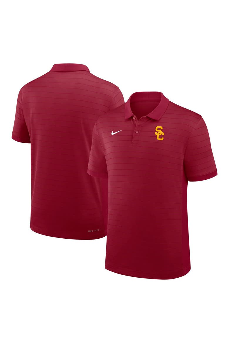 Men's Nike Cardinal USC Trojans 2025 Early Season Coaches Sideline Victory Stripe Performance Polo, Alternate, color, Cardinal