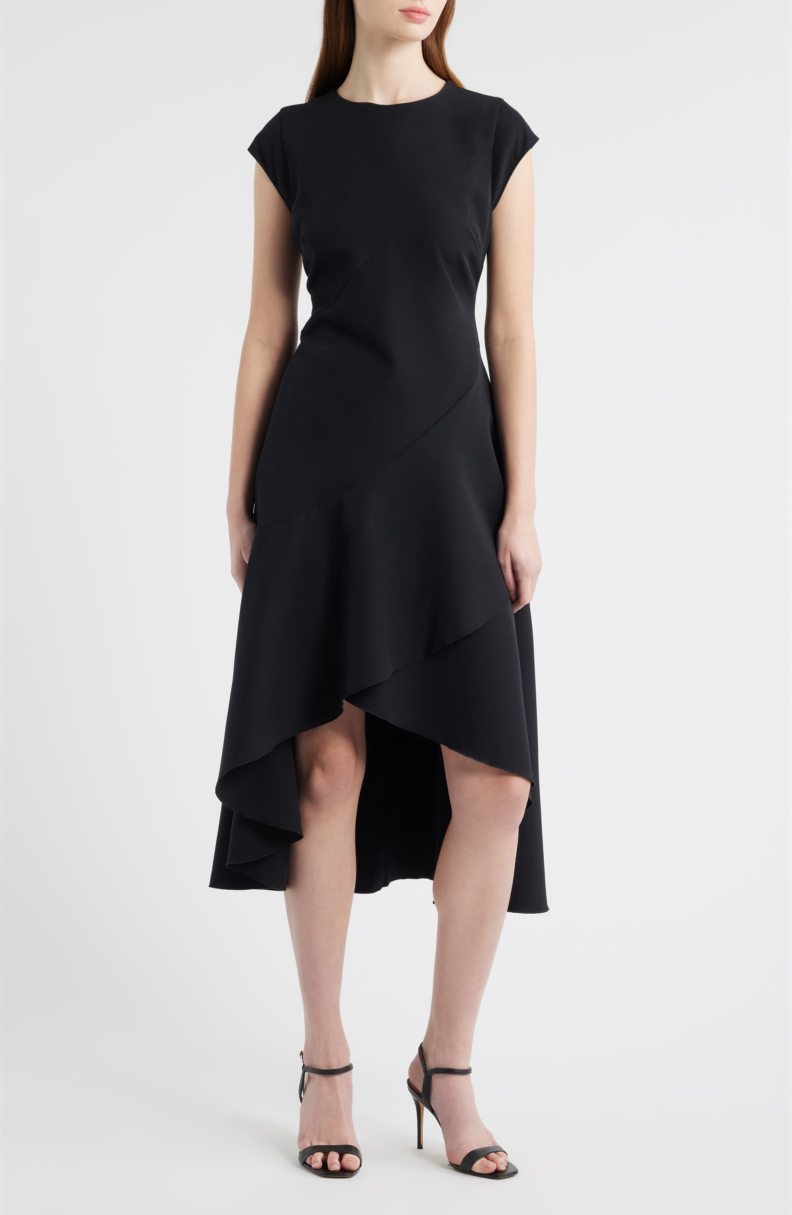 Chelsea28 Cap Sleeve High Low Midi dress