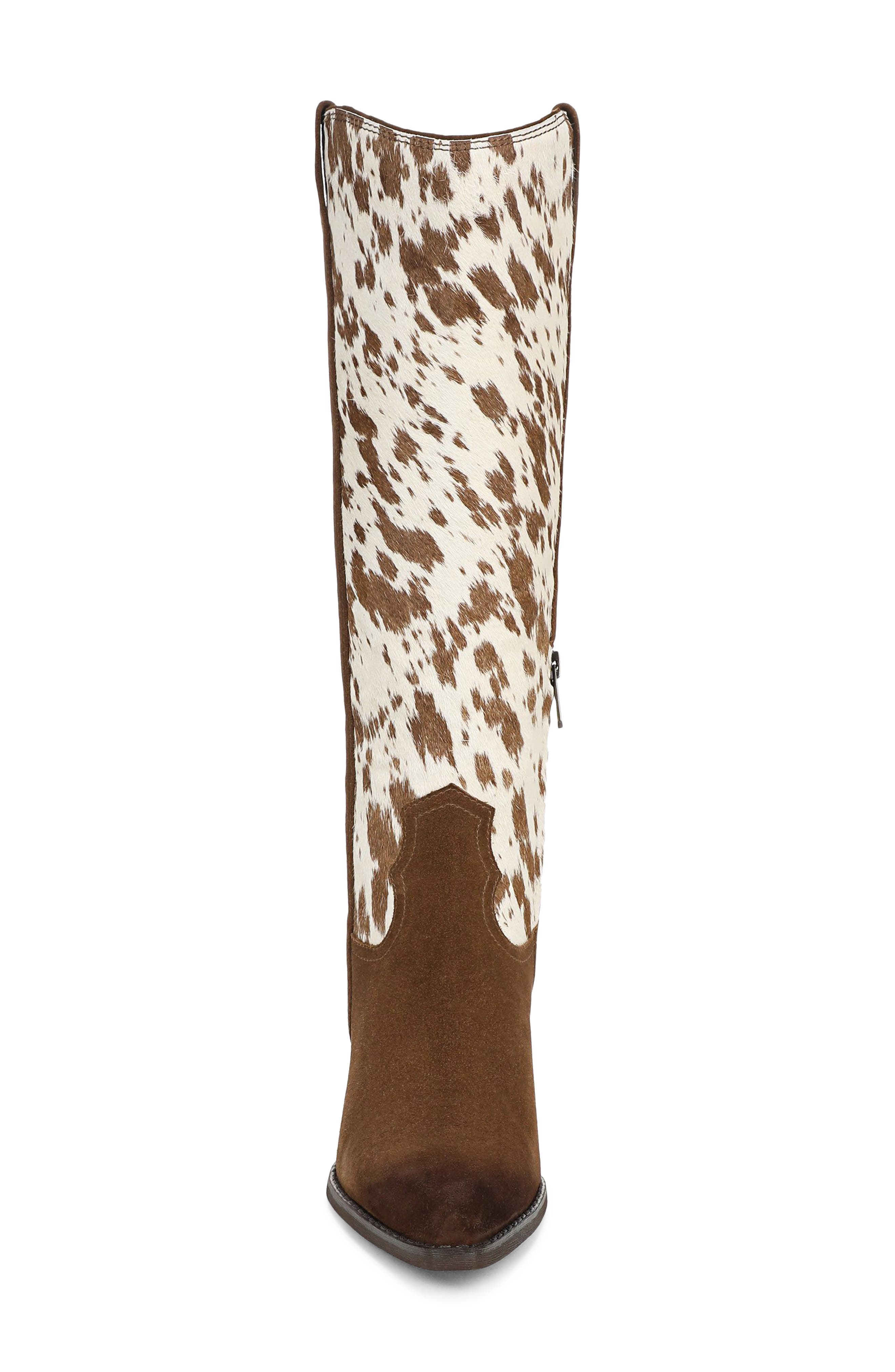 Wyatt Knee High Western Boot, Alternate, color, WARM NUTMEG/ TAUPE/ IVORY