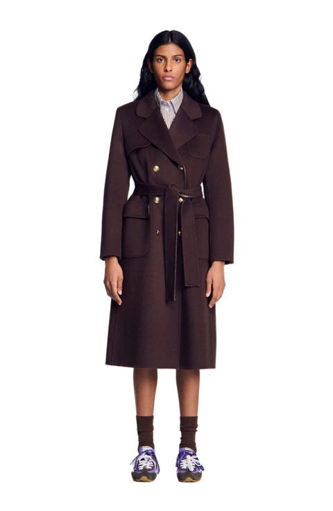 Double-faced check coat
