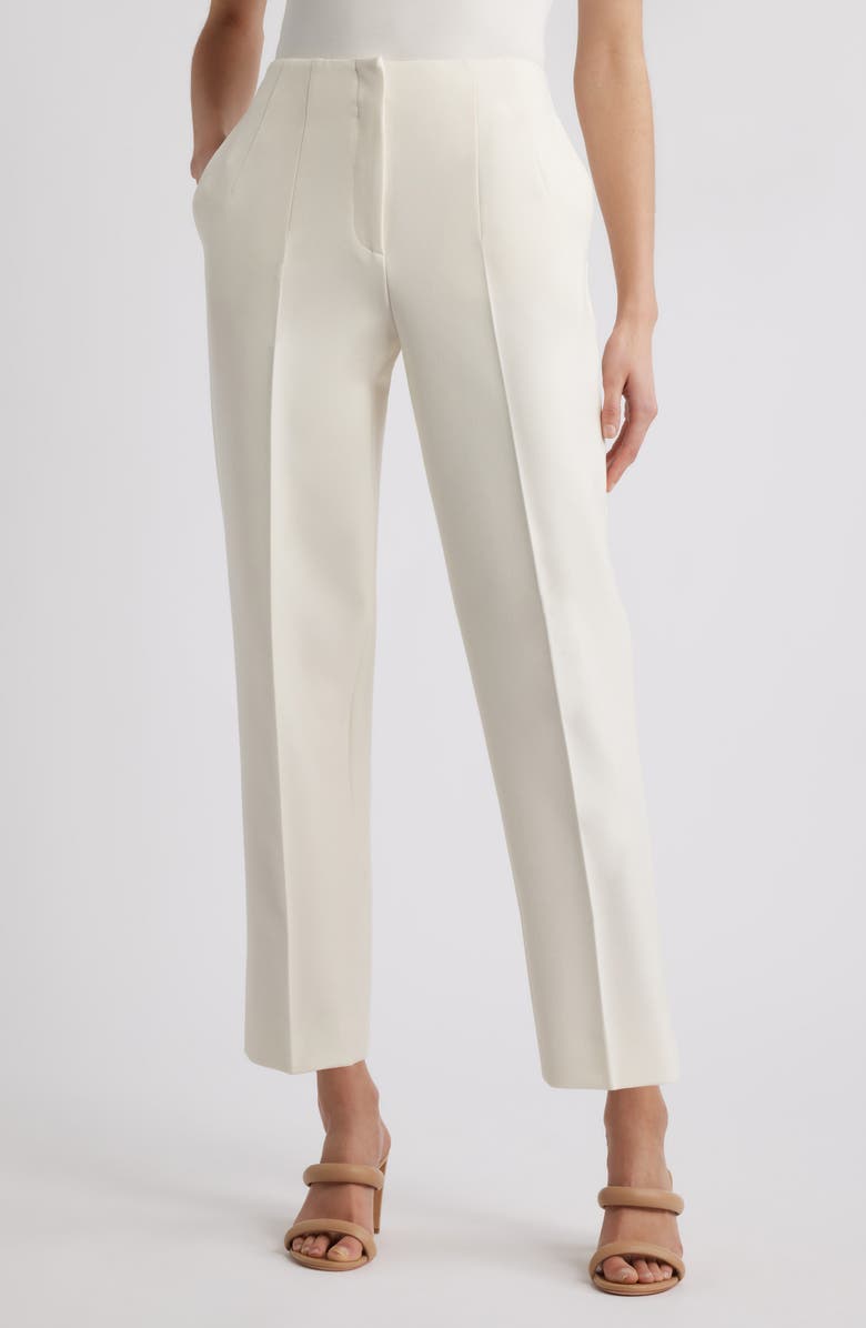 BOSS Tetisa Slim Fit Pants, Main, color, Soft Cream