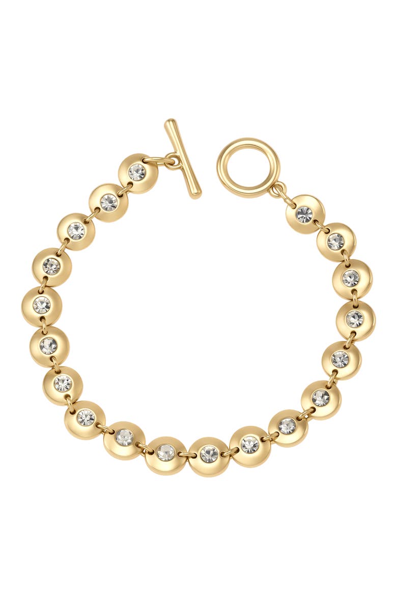 Crystal Link Chain Bracelet, Alternate, color, GOLD