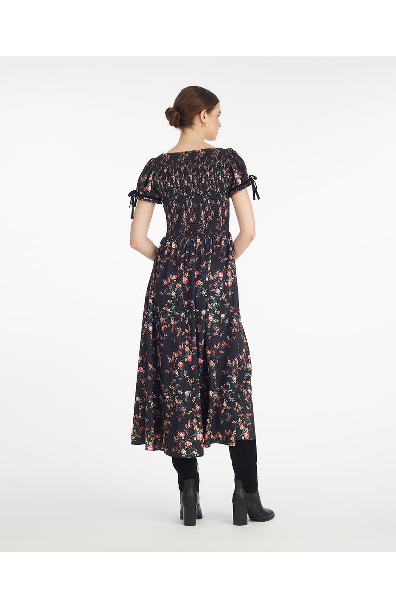 Draper James Kelsey Smocked Midi Dress in Garden Rose, Alternate, color, Garden Rose