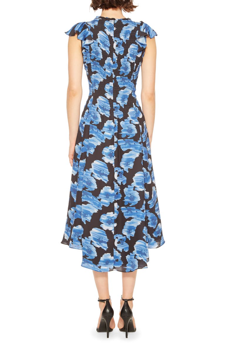 Marcella Floral Print Dress, Alternate, color, TIDAL RAINS
