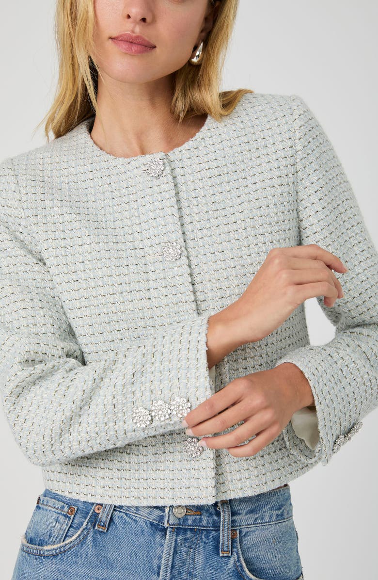 French Connection Tweed Jacket, Alternate, color, Lt Ble Multi