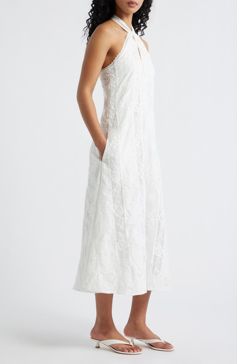 Line & Dot Pienza Halter Maxi Dress, Alternate, color, White