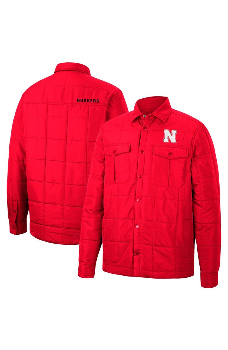 COLOSSEUM Men's Colosseum Scarlet Nebraska Huskers Detonate Quilted Full-Snap Jacket, Main, color, 
