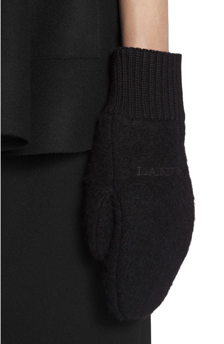 Lanvin Wool Mittens, Alternate, color, Black