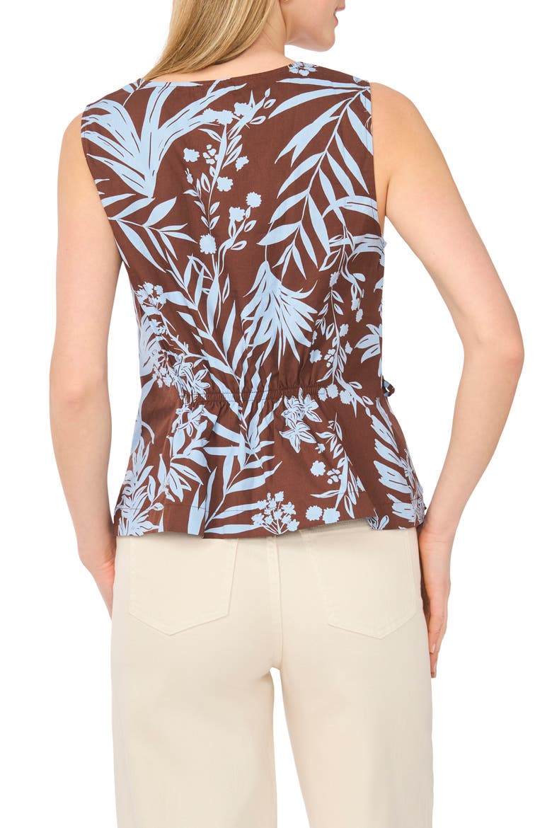 Gathered Flutter Sleeve Top, Alternate, color, CAFE