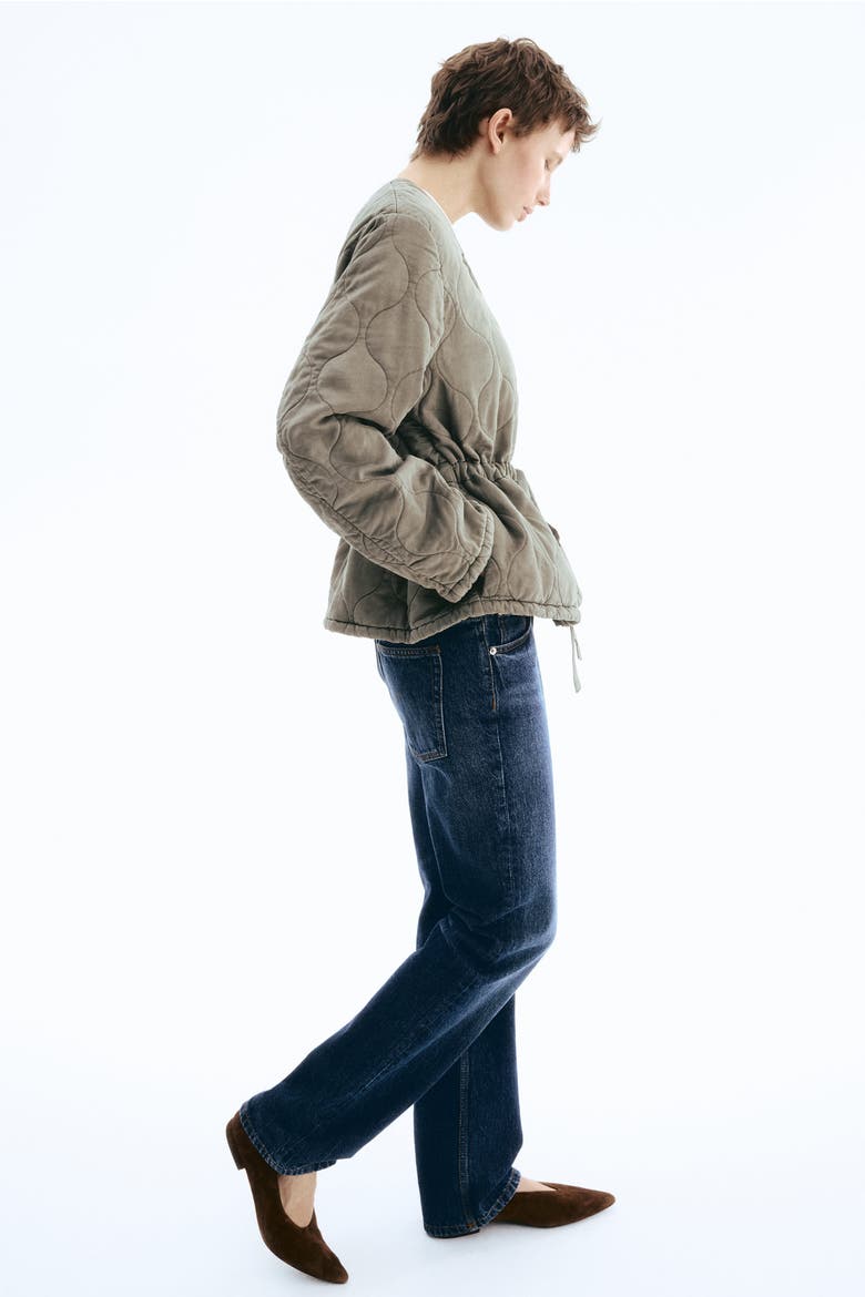 Quilted Twill Jacket, Alternate, color, Gray