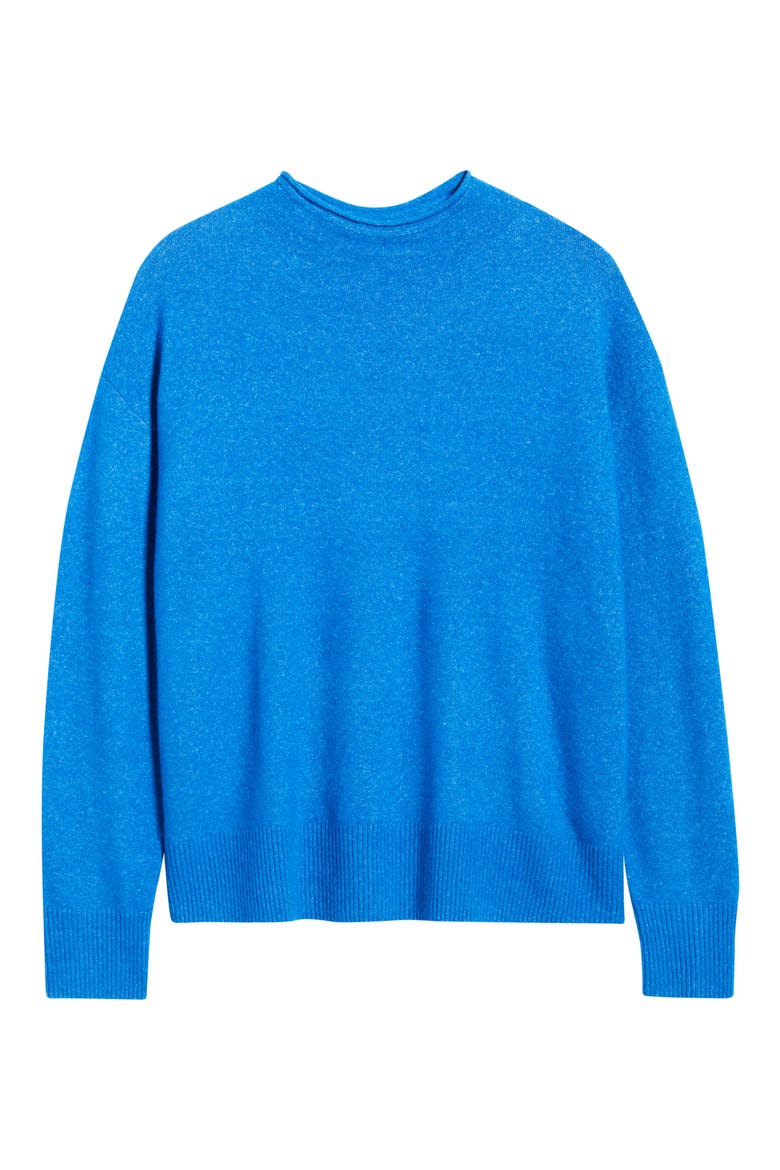 Funnel Neck Sweater, Alternate, color, BLUE PRINCESS