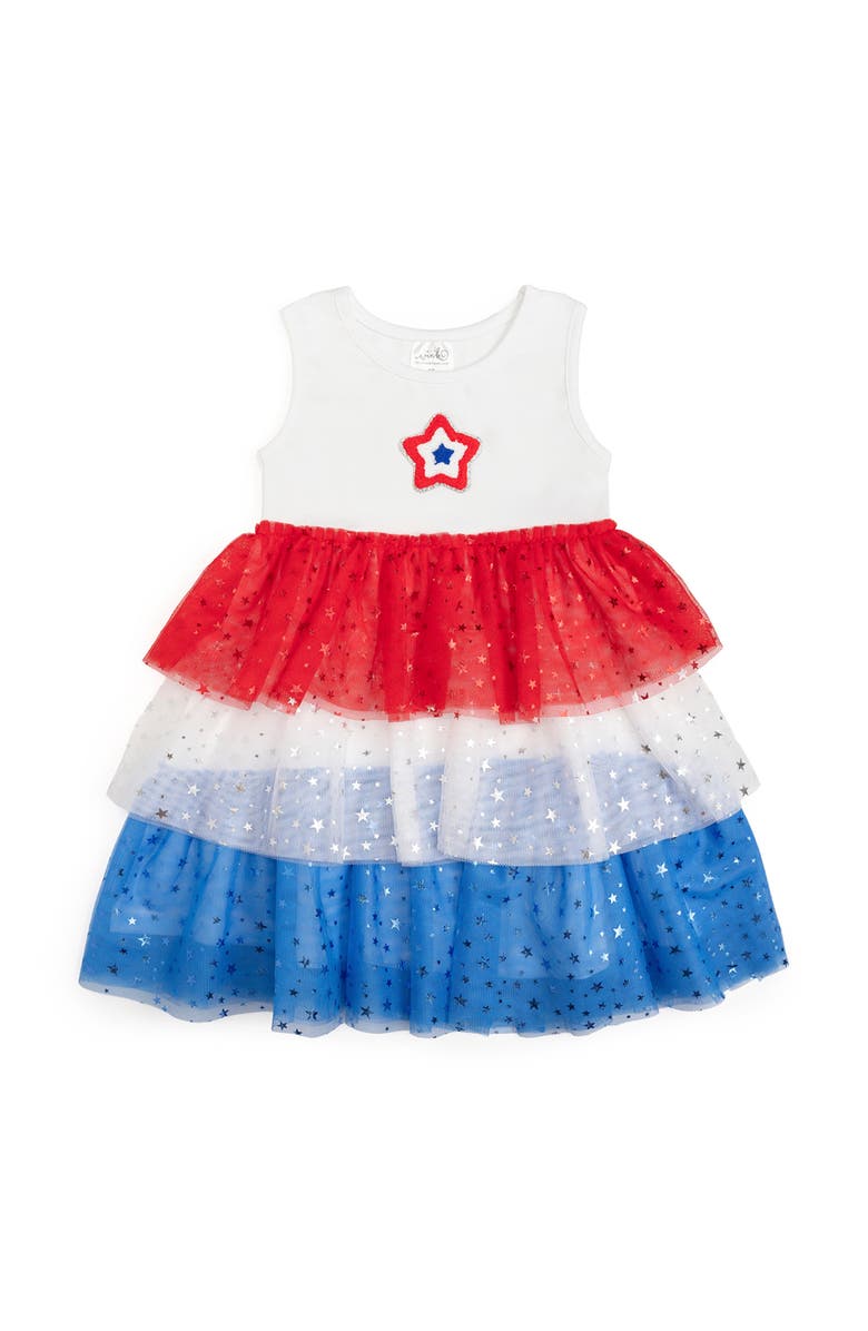 Sweet Wink Patriotic Star Patch Tank Tutu Dress, Main, color, 