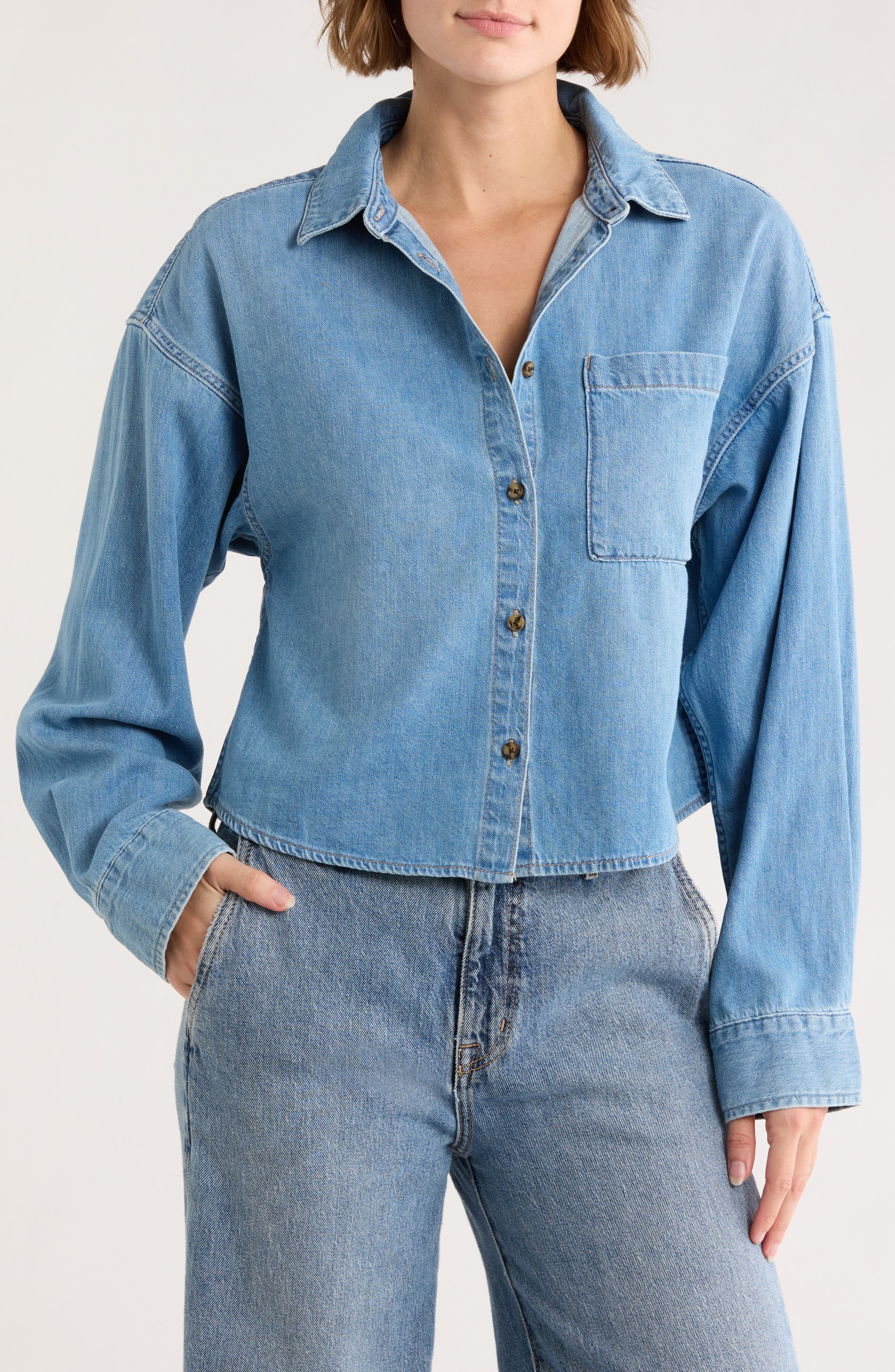 Joe's The Crop Boyfriend Button-Up Shirt