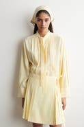 COS Pleated Bow-detail Blouse