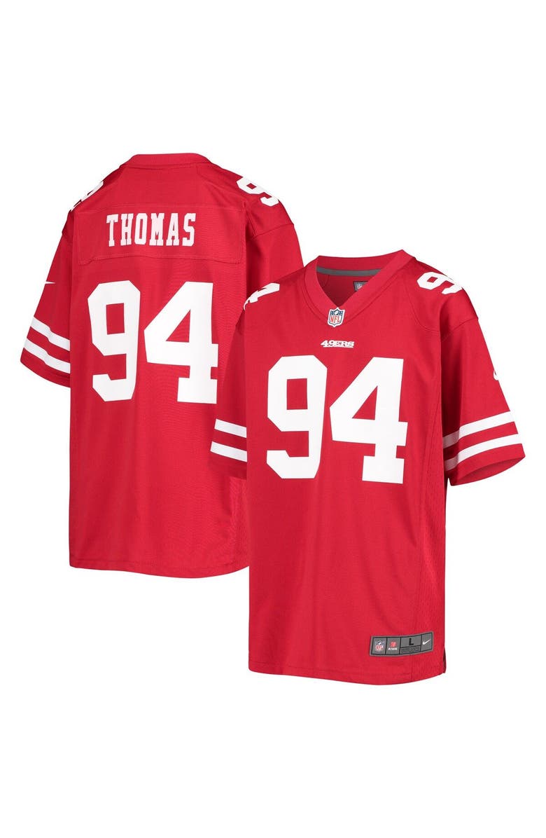 Nike Youth Nike Solomon Thomas Scarlet San Francisco 49ers Game Player Jersey, Main, color,