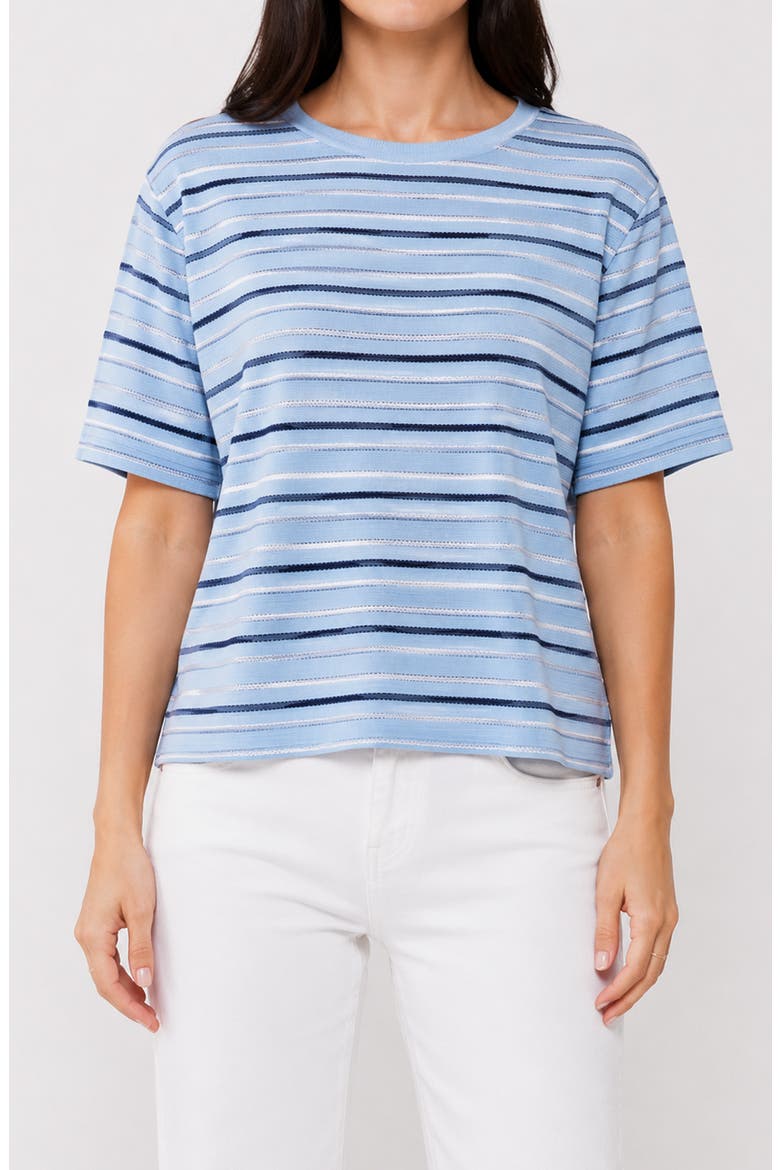 Holbie Striped Loose Fit T-shirt, Main, color, BLUE MULTI STRIPE
