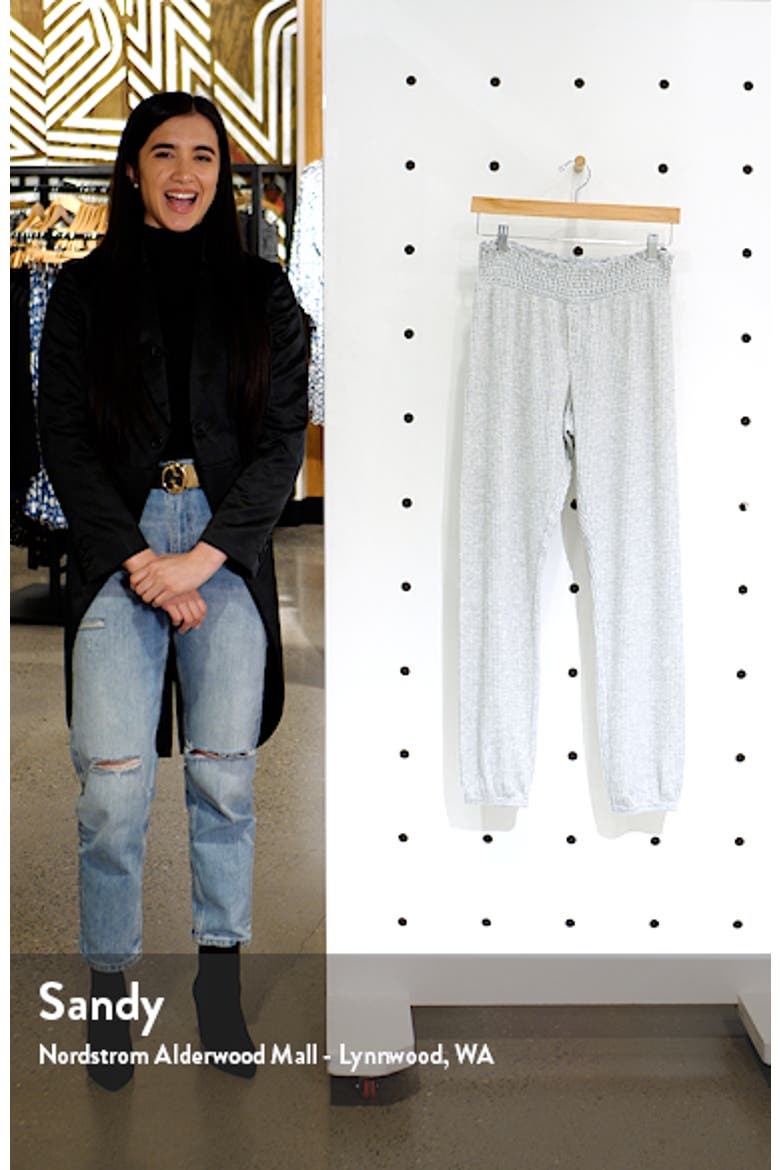 Smocked Thermal Jogger Pants video