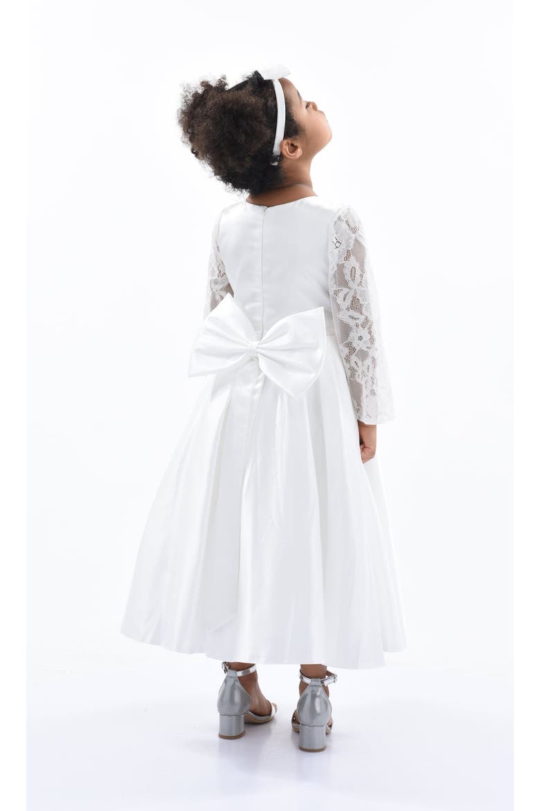 Arcadia Satin Dress, Alternate, color, White