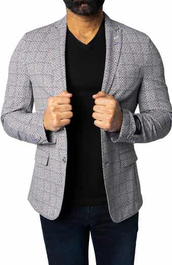 Maceoo Descartes Unconstructed Blocks Purple Blazer